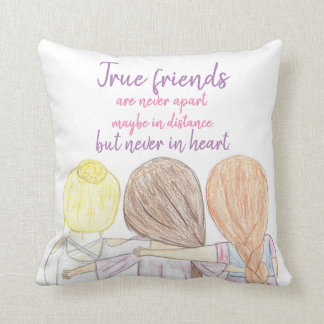 Coussin Carreau de série d'Ellie de véritables amis