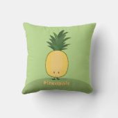 Coussin Carreau de sourire de l'ananas | (Verso)
