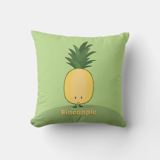 Coussin Carreau de sourire de l'ananas | (Recto)
