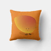 Coussin Carreau de sourire du caractère | de mangue (Verso)