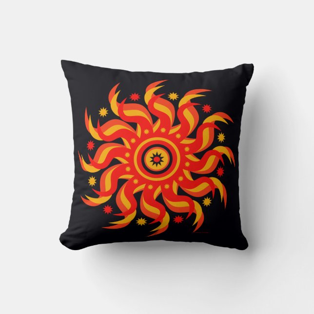 Coussin Carreau de Sun de minuit (Recto)