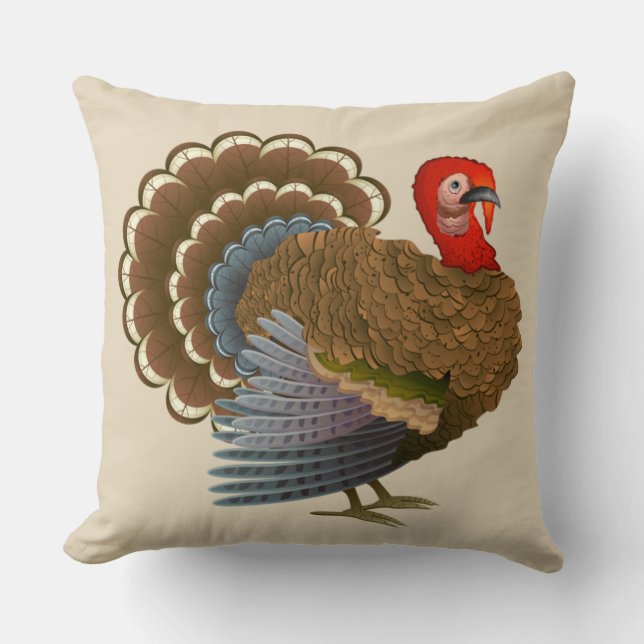 Coussin Carreau de thanksgiving de la Turquie (Recto)
