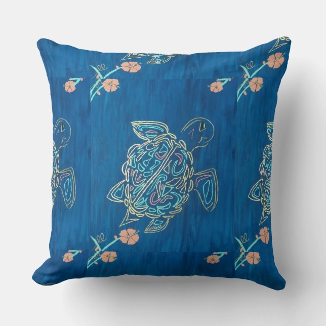 Coussin Carreau de tortue de mer (Recto)