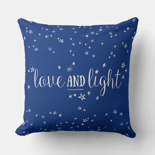 Coussin Carreau de vacances d'étoiles d'amour et de (Recto)