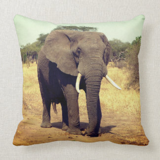 Coussin Carreau décoratif d'accent d'éléphant