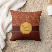 Coussin Carreau décoratif de monogramme de Bourgogne et (Couverture)