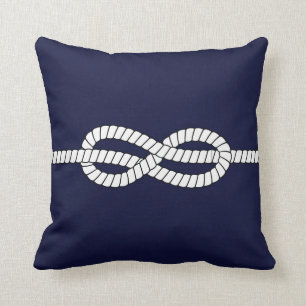 Coussin Carreau décoratif de noeud nautique de corde
