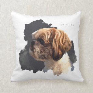Coussin Carreau décoratif de Shih Tzu