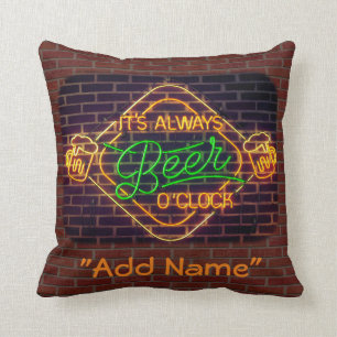 Coussin Carreau décoratif Mancave de bière de signe au