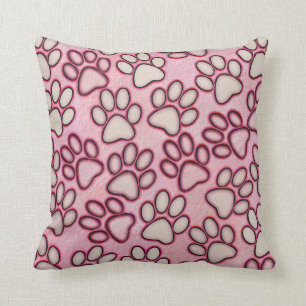 Coussin Carreau d'empreintes de pattes