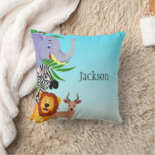 Coussin Carreau d'enfants d'animaux de jungle (Couverture)