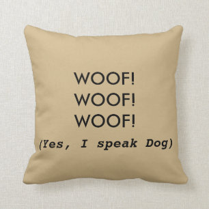 Coussin Carreau d'humour de chien