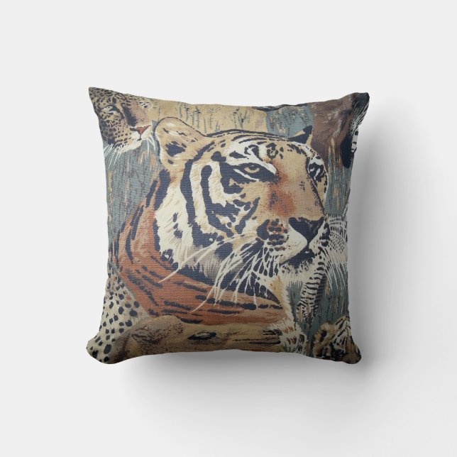 Coussin Carreau d'impression d'animaux de faune de grand (Recto)