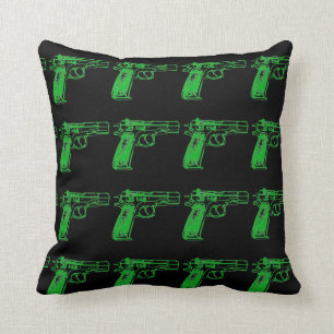 Coussin carreau d'impression d'arme à feu