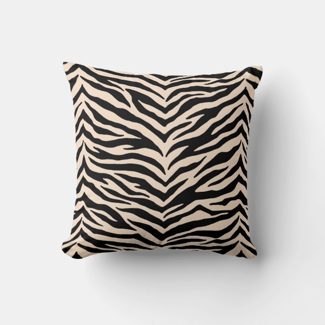 Coussin Carreau d'impression de zèbre (Recto)