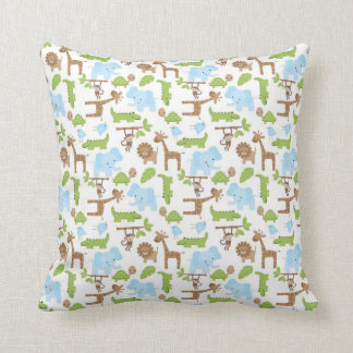 Coussin Carreau doux de crèche d'animaux de jungle de