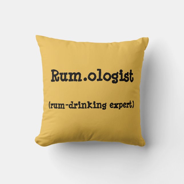 Coussin Carreau drôle de citation de Rum.ologist (Recto)