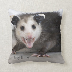 Coussin Carreau drôle d'opossum de protection de