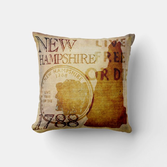 Coussin Carreau du New Hampshire (Recto)
