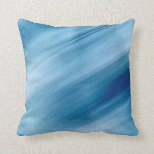 Coussin Carreau en pastel d'art de cascades bleues