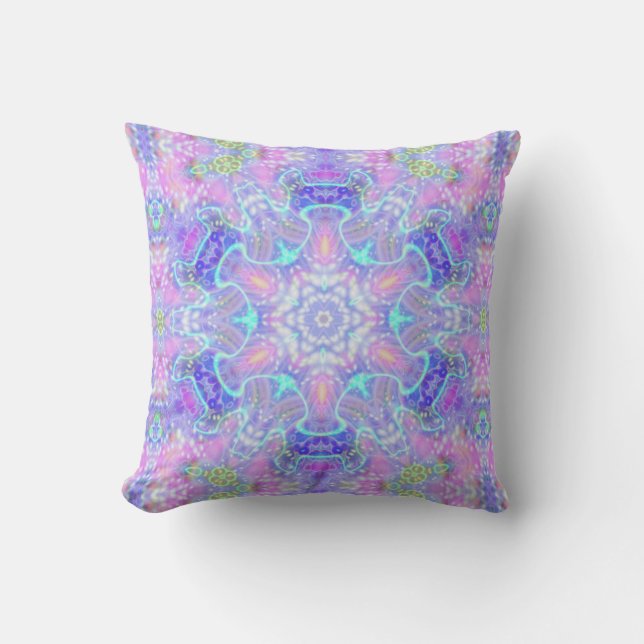 Coussin Carreau entrelacé d'éruption (Recto)