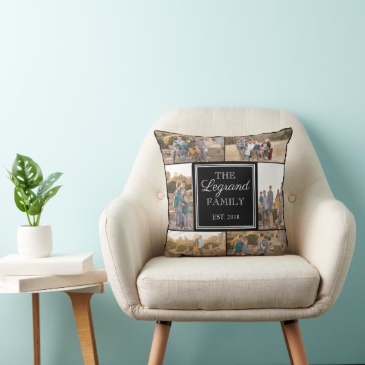 Coussin Carreau fait sur commande de photo de collage (Chaise)