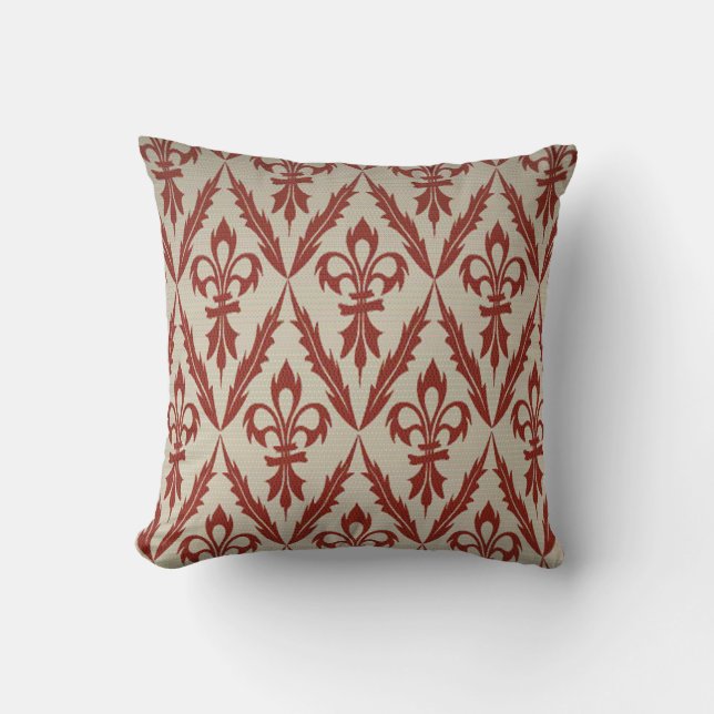 Coussin Carreau--Fleur de Lis (Recto)