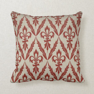 Coussin Carreau--Fleur de Lis