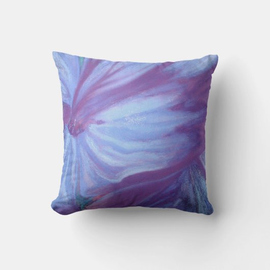 Coussin Carreau floral bleu romantique (Recto)