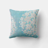 Coussin Carreau floral de jour du mariage fait sur (Verso)