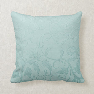 Coussin Carreau floral vert de remous