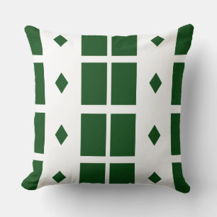 Coussin Carreau géométrique de vert vert