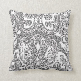 Coussin Carreau gris blanc/Coussin de Paisley