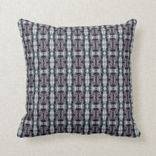 Coussin Carreau gris de motif de fractale