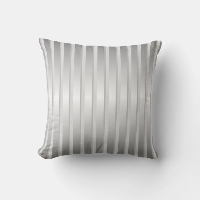Coussin Carreau gris de rayure de solutionneur (Recto)