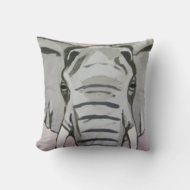 Coussin Carreau gris d'éléphant (Recto)