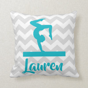 Coussin Carreau gris turquoise de gymnastique