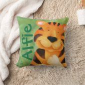 Coussin Carreau heureux mignon de nom de carré de visage (Couverture)