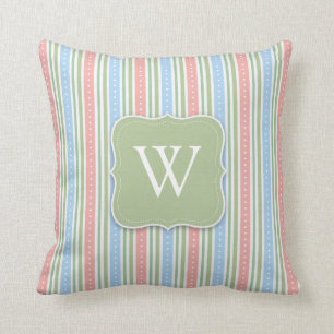 Coussin Carreau initial de bébé/garçon