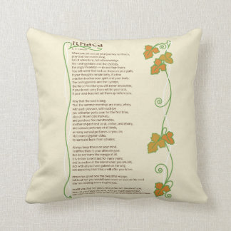 Coussin Carreau inspiré de poème d'Ithaca