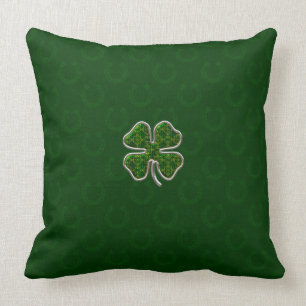 Coussin Carreau irlandais de décorateur de shamrock