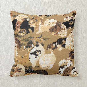 Coussin Carreau japonais de chiots