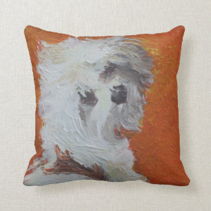 Coussin Carreau maltais de chiot