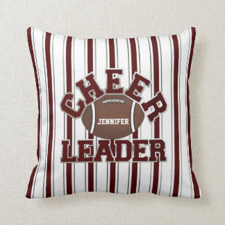 Coussin Carreau marron et blanc de pom-pom girl