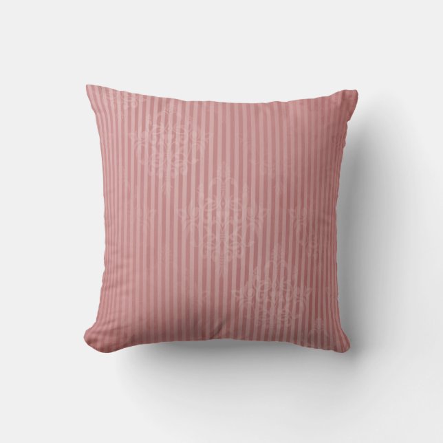 Coussin Carreau mauve 20" de damassé x 20" (Recto)