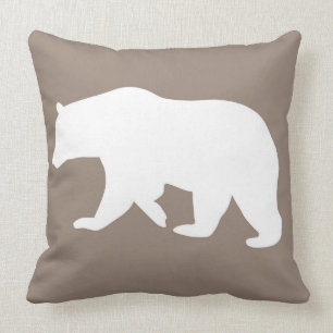 Coussin Carreau mignon d'animaux de région boisée d'ours