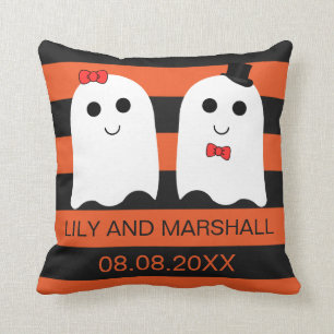 Coussin Carreau mignon de cadeau de mariage de Halloween