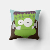 Coussin Carreau mignon de monstre de Frankenstein de bande (Verso)