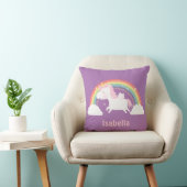 Coussin Carreau mignon de pièce de filles de licorne et (Chaise)