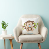 Coussin Carreau mignon de singe de bébé (Chaise)